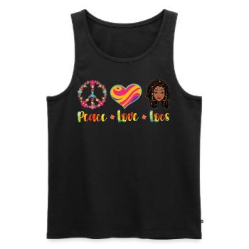 Hippie Dreadlocks Rasta - Men's Premium Organic Tank Top - black - Front - AI Model Male 178 light (178cm)