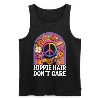 Dreadlocks Rasta Funny Hippie - Men's Premium Organic Tank Top - black - Front - AI Model Male 178 light (178cm)
