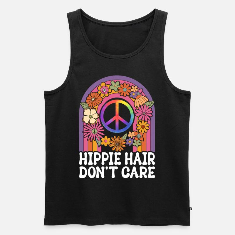 Dreadlocks Rasta Lustig Hippie - Männer Premium Bio Tank Top - Schwarz