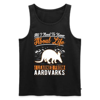 Erdferkel Geschenk Aardvark - Männer Premium Bio Tank Top - Schwarz - Vorne - AI Model Male 178 light (178cm)