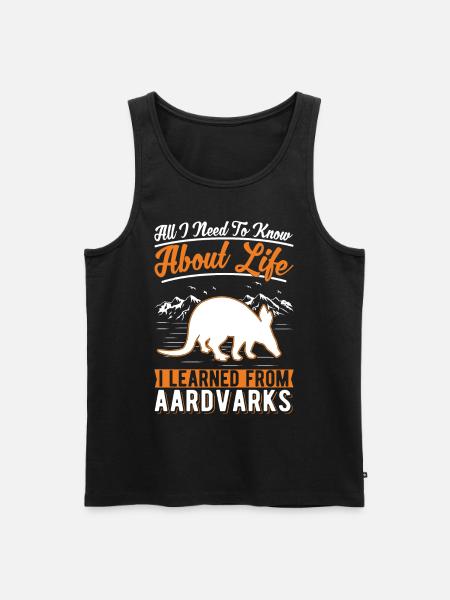 Aardvark Gift Aardvark - Men's Premium Organic Tank Top - black