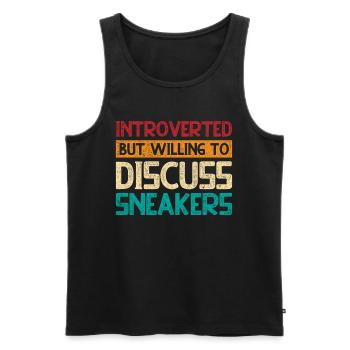 Sneaker Collector Introverti mais volontaire Sneakers - Débardeur bio Premium Homme - noir - Devant - Michal (187cm)