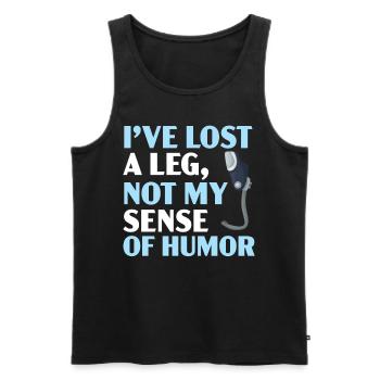 Ich habe mein Bein verloren, nicht meinen Sinn für - Männer Premium Bio Tank Top - Schwarz - Vorne - AI Model Male 178 light (178cm)