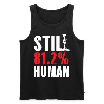 Still 81.2% Human disability Assistive Lus - Men's Premium Organic Tank Top - black - Front - AI Model Male 178 light (178cm)