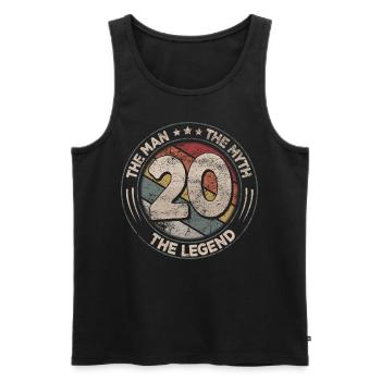 20. Geburtstag Die Legende Retro 20 Jahre Männer - Männer Premium Bio Tank Top - Schwarz - Vorne - Michal (187cm)