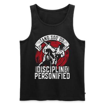 Tang Soo Do Discipline personnifiée - Débardeur bio Premium Homme - noir - Devant - Michal (187cm)