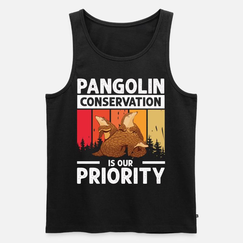Pangolin conservation, Pangolin lover, - Men's Premium Organic Tank Top - black