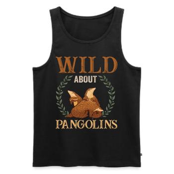 Wild About Pangolins Owner Pangolin Lover - Men's Premium Organic Tank Top - black - Front - AI Model Male 178 light (178cm)