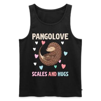 Pangolins and pangolins of pangolins - Men's Premium Organic Tank Top - black - Front - AI Model Male 178 light (178cm)