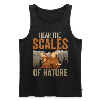 Nature's scales pangolins lovers - Men's Premium Organic Tank Top - black - Front - AI Model Male 178 light (178cm)
