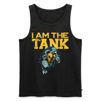 Sea Turtle Tortoise I Am The Tank - Men's Premium Organic Tank Top - black - Front - Michal (187cm)