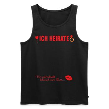 Junggesellenabschied Polterabend JGA Männer - Männer Premium Bio Tank Top - Schwarz - Vorne - Michal (187cm)