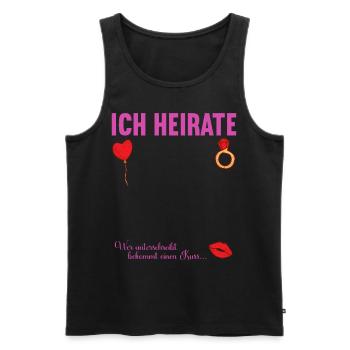 Junggesellenabschied Polterabend JGA Männer - Männer Premium Bio Tank Top - Schwarz - Vorne - Michal (187cm)