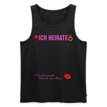 Junggesellenabschied Polterabend JGA Männer - Männer Premium Bio Tank Top - Schwarz - Vorne - Michal (187cm)
