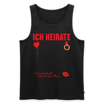 Junggesellenabschied Polterabend JGA Männer - Männer Premium Bio Tank Top - Schwarz - Vorne - Michal (187cm)