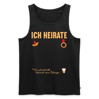Junggesellenabschied Polterabend JGA Männer - Männer Premium Bio Tank Top - Schwarz - Vorne - Michal (187cm)