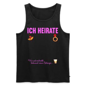 Junggesellenabschied Polterabend JGA Männer - Männer Premium Bio Tank Top - Schwarz - Vorne - Michal (187cm)