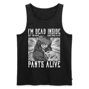 Funny Gothic Goth - Men's Premium Organic Tank Top - black - Front - AI Model Male 178 light (178cm)