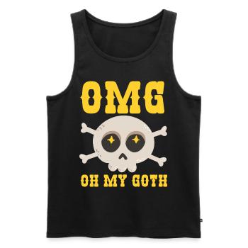 Funny Gothic - Men's Premium Organic Tank Top - black - Front - AI Model Male 178 light (178cm)