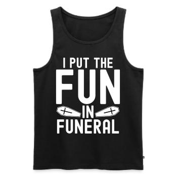 Funny Gothic Goth - Men's Premium Organic Tank Top - black - Front - AI Model Male 178 light (178cm)