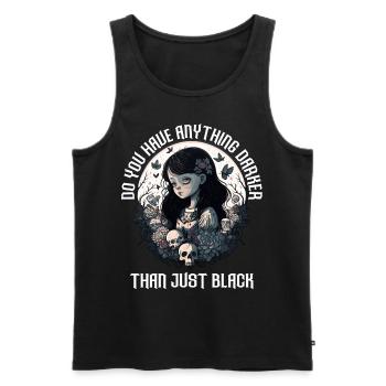 Funny Gothic Goth - Men's Premium Organic Tank Top - black - Front - AI Model Male 178 light (178cm)