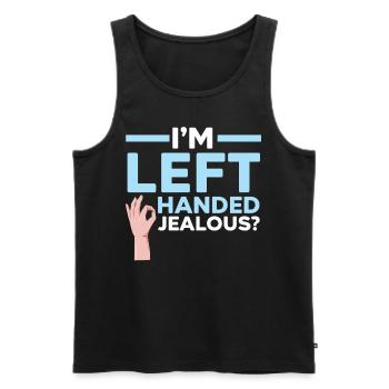 I'm left-handed Jealous? Left-handed Wi - Men's Premium Organic Tank Top - black - Front - Michal (187cm)