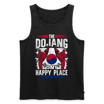 Tang Soo do Shotokan Le Dojang est mon endroit heureux - Débardeur bio Premium Homme - noir - Devant - Michal (187cm)
