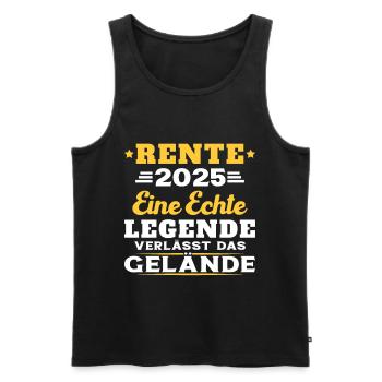 Humor Geschenk Rentner 2025, Rentner Im Jahr 2025 - Männer Premium Bio Tank Top - Schwarz - Vorne - Michal (187cm)
