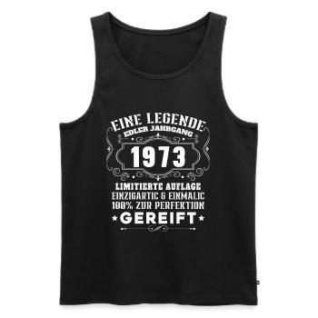 Vinatge 1973 Geburtstagsgeschenk - Männer Premium Bio Tank Top - Schwarz - Vorne - AI Model Male 178 light (178cm)