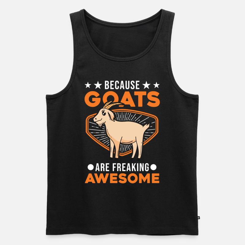 Ziege Ziegenhirte Geschenk - Männer Premium Bio Tank Top - Schwarz