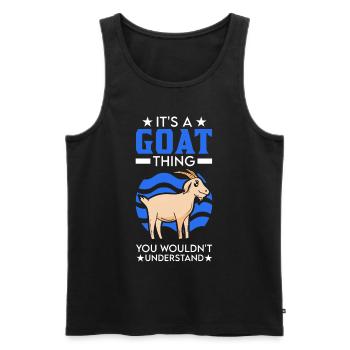 Das ist so ein Ziegen Ding Ziegenhirte - Männer Premium Bio Tank Top - Schwarz - Vorne - Michal (187cm)