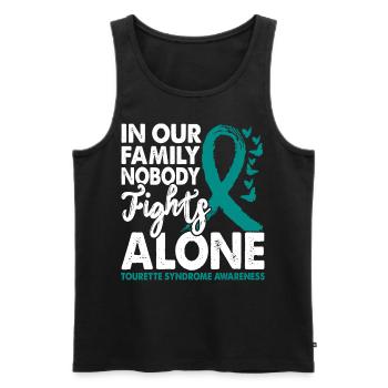 Niemand Kämpft Allein Tourette-syndrom Bewusstsein - Männer Premium Bio Tank Top - Schwarz - Vorne - Michal (187cm)