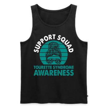 Support Squad Tourette Syndrome Awareness Month - Men's Premium Organic Tank Top - black - Front - Michal (187cm)