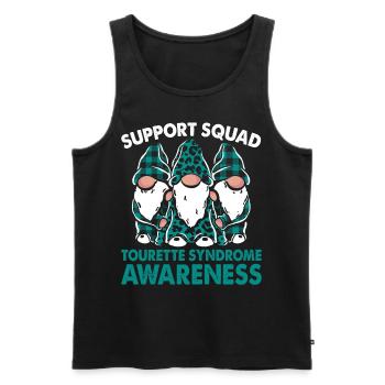 Support Squad Tourette Syndrome Awareness Month - Men's Premium Organic Tank Top - black - Front - Michal (187cm)