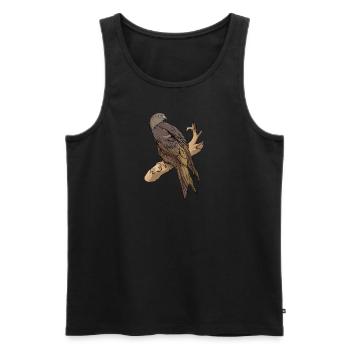 Red kite I bird of prey pickling motif for falconer - Men's Premium Organic Tank Top - black - Front - AI Model Male 178 light (178cm)