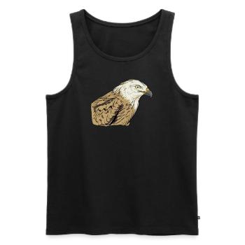 Red kite I bird of prey pickling motif for falconer - Men's Premium Organic Tank Top - black - Front - AI Model Male 178 light (178cm)