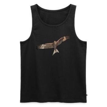 Red kite I bird of prey pickling motif for falconer - Men's Premium Organic Tank Top - black - Front - AI Model Male 178 light (178cm)