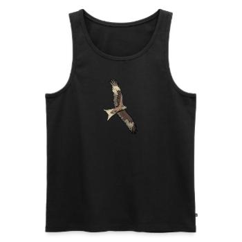 Red kite I bird of prey pickling motif for falconer - Men's Premium Organic Tank Top - black - Front - AI Model Male 178 light (178cm)
