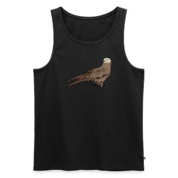 Red kite I bird of prey pickling motif for falconer - Men's Premium Organic Tank Top - black - Front - AI Model Male 178 light (178cm)