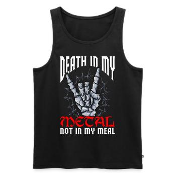 Lustiger Death Metal Veganer - Männer Premium Bio Tank Top - Schwarz - Vorne - Michal (187cm)