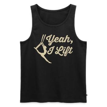 Aerial Silk Aerialist - Männer Premium Bio Tank Top - Schwarz - Vorne - Michal (187cm)