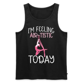 Aerial Silk Aerialist - Männer Premium Bio Tank Top - Schwarz - Vorne - Michal (187cm)