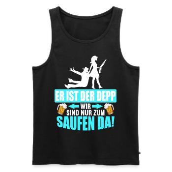 Junggesellenabschied Poltern Polterabend JGA - Männer Premium Bio Tank Top - Schwarz - Vorne - Michal (187cm)