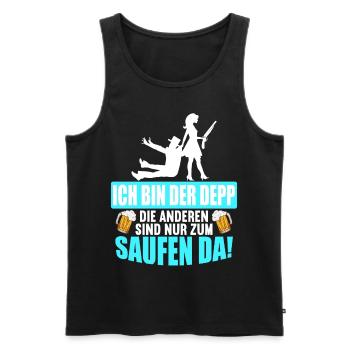 Junggesellenabschied Poltern Polterabend JGA - Männer Premium Bio Tank Top - Schwarz - Vorne - Michal (187cm)