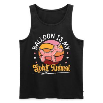 Ballon ist mein Seelentier Ballonmodellierung - Männer Premium Bio Tank Top - Schwarz - Vorne - AI Model Male 178 light (178cm)