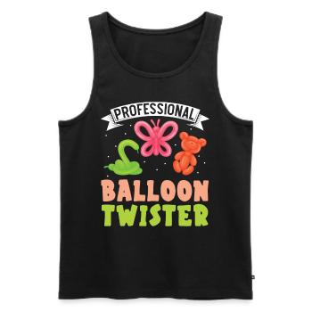 Professioneller Ballonverdreher Ballonmodellierung - Männer Premium Bio Tank Top - Schwarz - Vorne - AI Model Male 178 light (178cm)