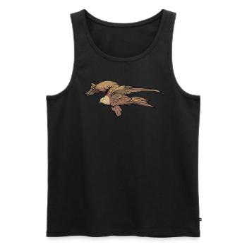 Red kite I bird of prey pickling motif for falconer - Men's Premium Organic Tank Top - black - Front - AI Model Male 178 light (178cm)