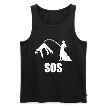 Junggesellenabschied Polterabend JGA Männer - Männer Premium Bio Tank Top - Schwarz - Vorne - Michal (187cm)