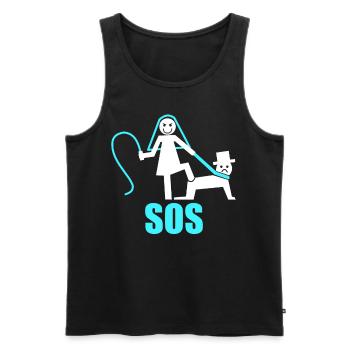 Junggesellenabschied Polterabend JGA Männer - Männer Premium Bio Tank Top - Schwarz - Vorne - Michal (187cm)
