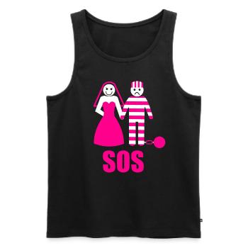 Junggesellenabschied Polterabend JGA Männer - Männer Premium Bio Tank Top - Schwarz - Vorne - Michal (187cm)